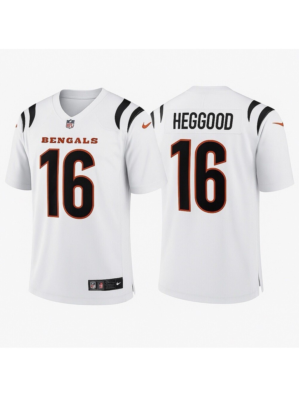Cincinnati Bengals Heggood Custom Nike Jersey Mens XL White NFL Game Style